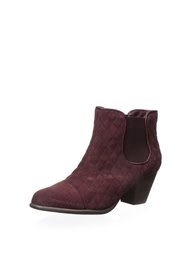 Sixth & Love Women's Quilted Ankle Bootie, Wine, 5.5 M US