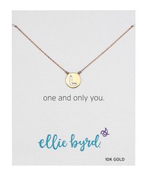 ellie byrd 10k Gold Two Tone Initial 