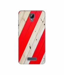 Amazon Brand - Solimo Designer Red and Cream Color Wood 3D Printed Hard Back Case Mobile Cover for Gionee P7 Max