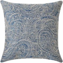 Amazon Brand – Ravenna Home Classic Paisley Throw Pillow, 17