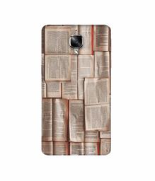 Amazon Brand - Solimo Designer Books Texture 3D Printed Hard Back Case Mobile Cover for OnePlus 3 / OnePlus 3T