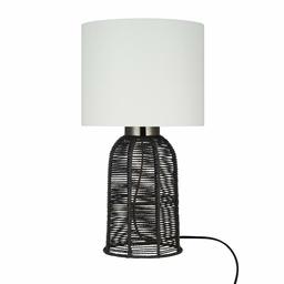 Amazon Brand – Stone & Beam Contemporary Rattan Table Lamp, LED Bulb Included, 22