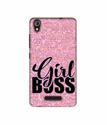 Amazon Brand - Solimo Designer Girl Boss On Pink Sparkle UV Printed Soft Back Case Mobile Cover for Gionee Pioneer P5W