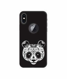 Amazon Brand - Solimo Designer Panda Illustrator 3D Printed Hard Back Case Mobile Cover for Apple iPhone Xs Max (Logo Cut)