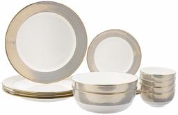 Amazon Brand - Solimo Dinnerware Set, 14 Pieces