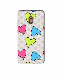 Amazon Brand - Solimo Designer Multicolor Heart 3D Printed Hard Back Case Mobile Cover for Nokia 2.1