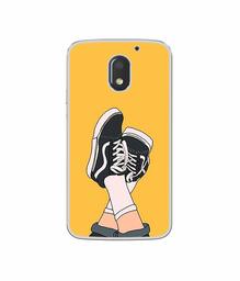 Amazon Brand - Solimo Designer Boy Shoes Pattern UV Printed Soft Back Case Mobile Cover for Motorola Moto E3 Power