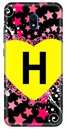 Amazon Brand - Solimo Designer Heart Pattern Alphabet-H 3D Printed Hard Back Case Mobile Cover for Xiaomi Redmi 8A