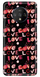 Amazon Brand - Solimo Designer Love Pattern Design 3D Printed Hard Back Case Mobile Cover for OnePlus 7T