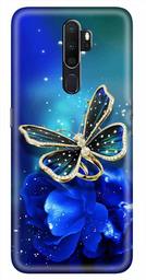 Amazon Brand - Solimo Designer Butterfly Design 3D Printed Hard Back Case Mobile Cover for Oppo A5 (2020)