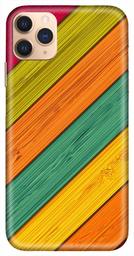 Amazon Brand - Solimo Designer Colorful Wooden Pattern 3D Printed Hard Back Case Mobile Cover for Apple iPhone 11 Pro Max