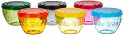 Amazon Brand - Solimo Amazon Brand Wonder Bowl with Snapfit Lid, 220 ml, Set of 6, Multicolour