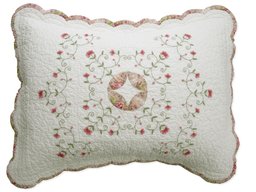 Pike Street Martha 100-Percent Cotton Pieced and Embroidered, Standard Pillow Sham