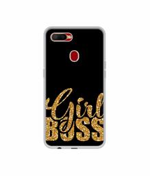 Amazon Brand - Solimo Designer Sparkle Girl Boss UV Printed Soft Back Case Mobile Cover for Oppo A5s