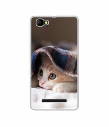 Amazon Brand - Solimo Designer Sleepy Kitten UV Printed Soft Back Case Mobile Cover for Lyf C459