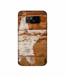 Amazon Brand - Solimo Designer Star Impression On Wood 3D Printed Hard Back Case Mobile Cover for Samsung Galaxy S8 Plus