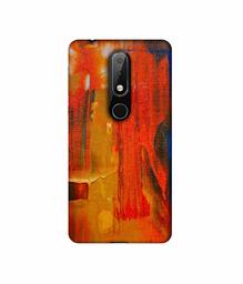 Amazon Brand - Solimo Designer Orange Canvas 3D Printed Hard Back Case Mobile Cover for Nokia 6.1 Plus