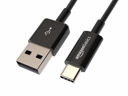 AmazonBasics USB Type-C to USB-A 2.0 Male Charger Cable, 3 Feet (0.9 Meters), Black