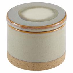 Stone & Beam Stoneware Round Decorative Jewelry Box - 3.75 x 4.75 Inches, Sage (Renewed)