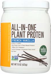 Whole Foods Market All-In-One Plant Protein French Vanilla, 15 oz