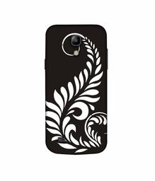 Amazon Brand - Solimo Designer Simple White Rangoli 3D Printed Hard Back Case Mobile Cover for Samsung Galaxy S4 Mini