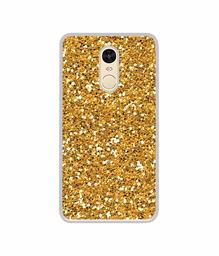 Amazon Brand - Solimo Designer Golden Sparkle UV Printed Soft Back Case Mobile Cover for Mi Redmi Note 4