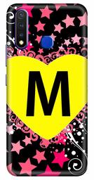 Amazon Brand - Solimo Designer Heart Pattern Alphabet-M 3D Printed Hard Back Case Mobile Cover for Vivo Y19 / Vivo U20