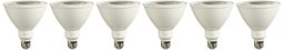 AmazonBasics 90 Watt Equivalent, Daylight, Dimmable, PAR38 LED Light Bulb - 6 Pack