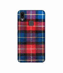 Amazon Brand - Solimo Designer Check Cloth 3D Printed Hard Back Case Mobile Cover for Vivo V9 / V9 Pro