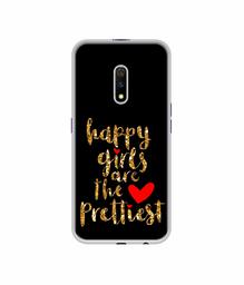 Amazon Brand - Solimo Designer Happy Girls are The Prettiest UV Printed Soft Back Case Mobile Cover for Realme X