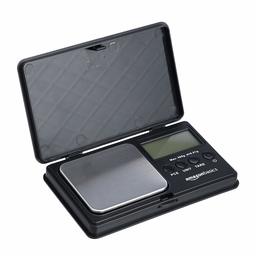 AmazonBasics 500g x 0.01g Digital Pocket Weight Scale, Digital Gram Scale, Food Scale and Jewellery Scale