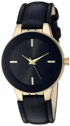 Amazon Essentials Women's Gold-Tone and Black Strap Watch