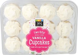 365 Everyday Value, Two-bite Vanilla Cupcakes, 10.5 oz