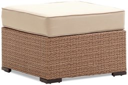 Strathwood Griffen all-Weather Wicker Ottoman, Natural