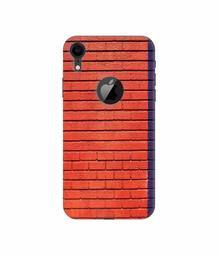 Amazon Brand - Solimo Designer Red and Purple Brick 3D Printed Hard Back Case Mobile Cover for Apple iPhone XR (Logo Cut)