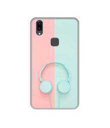 Amazon Brand - Solimo Designer Head Phone UV Printed Soft Back Case Mobile Cover for Vivo V9