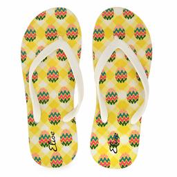 ELISE Women's Yellow Flip-Flops-4 UK (37 EU) (5 US) (EHS20-003)