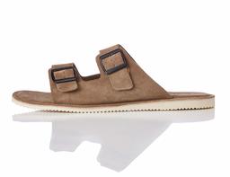 Marca Amazon - find. Buckle Suede - Sandalias con punta abierta Hombre