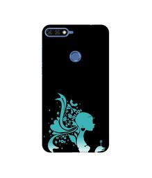 Amazon Brand - Solimo Designer Lady Vector N 3D Printed Hard Back Case Mobile Cover for Huawei Honor 7A