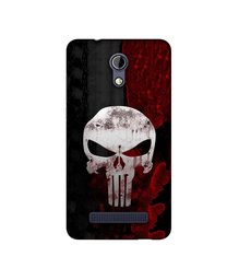 Amazon Brand - Solimo Designer Punisher Skull UV Printed Soft Back Case Mobile Cover for Micromax Bharat 2 Q402