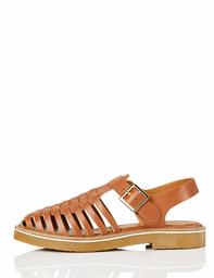 FIND Gumsole Weave Leather Sandali a punta chiusa, Marrone (Tan), 39 EU