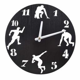 UMI. Essentials Silent Non Ticking Wall Clock, Black (Set of 2)