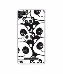 Amazon Brand - Solimo Designer Panda Texture UV Printed Soft Back Case Mobile Cover for Lyf Flame 8