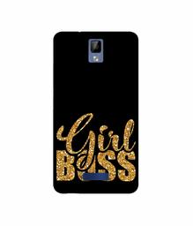 Amazon Brand - Solimo Designer Sparkle Girl Boss UV Printed Soft Back Case Mobile Cover for Gionee P7 Max