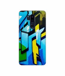 Amazon Brand - Solimo Designer Blue and Yellow Texture 3D Printed Hard Back Case Mobile Cover for LG G7 ThinQ