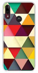 Amazon Brand - Solimo Designer Multicolor Triangle Pattern Printed Soft Back Case Mobile Cover for Motorola Moto E6s / Motorola Moto E6 Plus