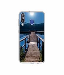 Amazon Brand - Solimo Designer Wooden Beach UV Printed Soft Back Case Mobile Cover for Samsung Galaxy M30