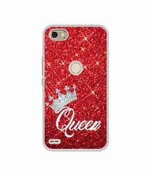 Amazon Brand - Solimo Designer Queen On Red Glitter UV Printed Soft Back Case Mobile Cover for Itel S21