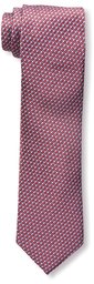 Franklin Tailored Men's Semi Circle Pattern Silk Tie, Red