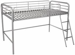 AmazonBasics Metal Cabin Bed - Twin Size - Easy Assembly - Silver